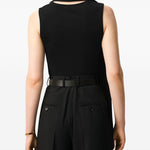 Top senza maniche con foulard  in nero Ami paris - donna 