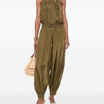 Pantaloni Mahon con coulisse in vita in verde Zimmermann - donna 
