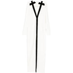 Abito lungo con fiocco in bianco e nero Alessandra Rich - donna 