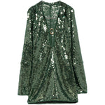 Abito marylin con paillettes in verde Oséree - donna 