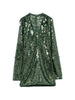 Abito marylin con paillettes in verde Oséree - donna