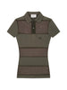 Polo semi trasparente a righe in verde Coperni - donna