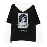 Felpa con cappuccio dynamo in nero e bianco Oamc peacemaker - uomo 