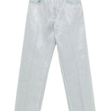 Pantaloni dritti con paillettes in azzurro Haikure - donna 