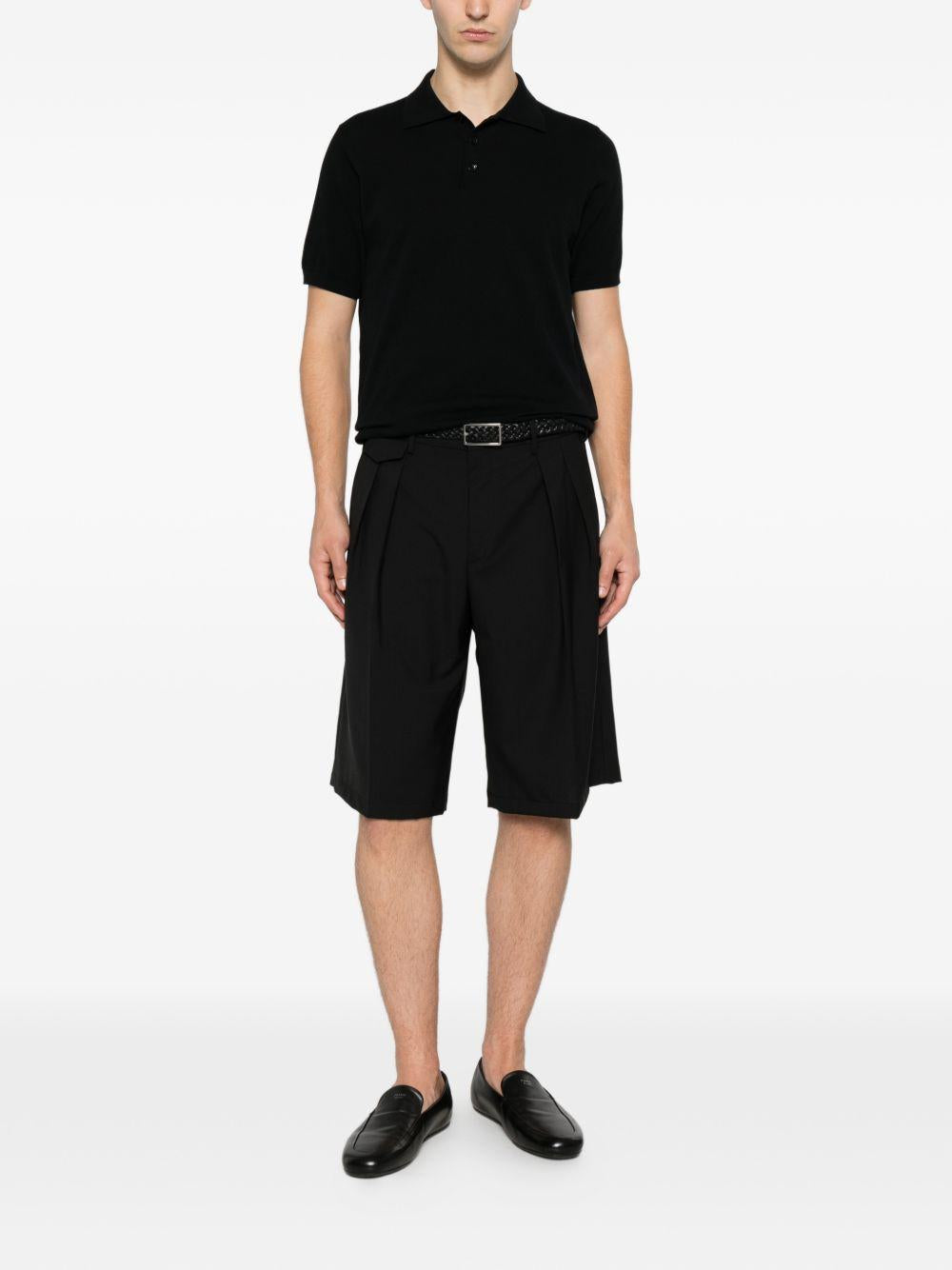 Pantaloncini al ginocchio con pieghe in nero Briglia 1949 - uomo 