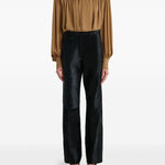 Blusa vali in seta in marrone Khaite - donna 