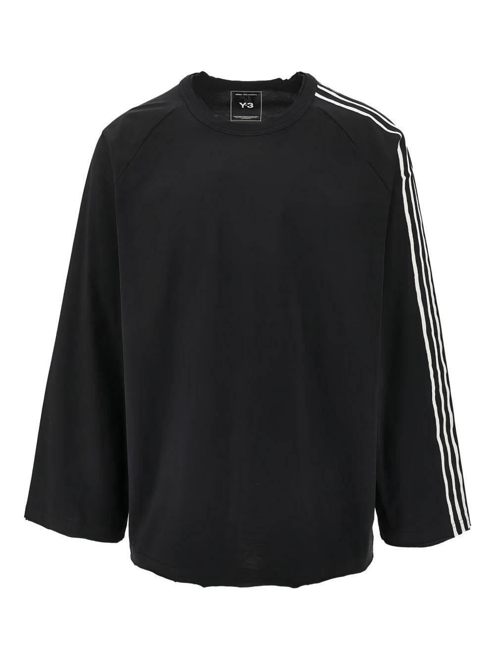 T-shirt a maniche lunghe con logo in nero Y-3 - uomo 