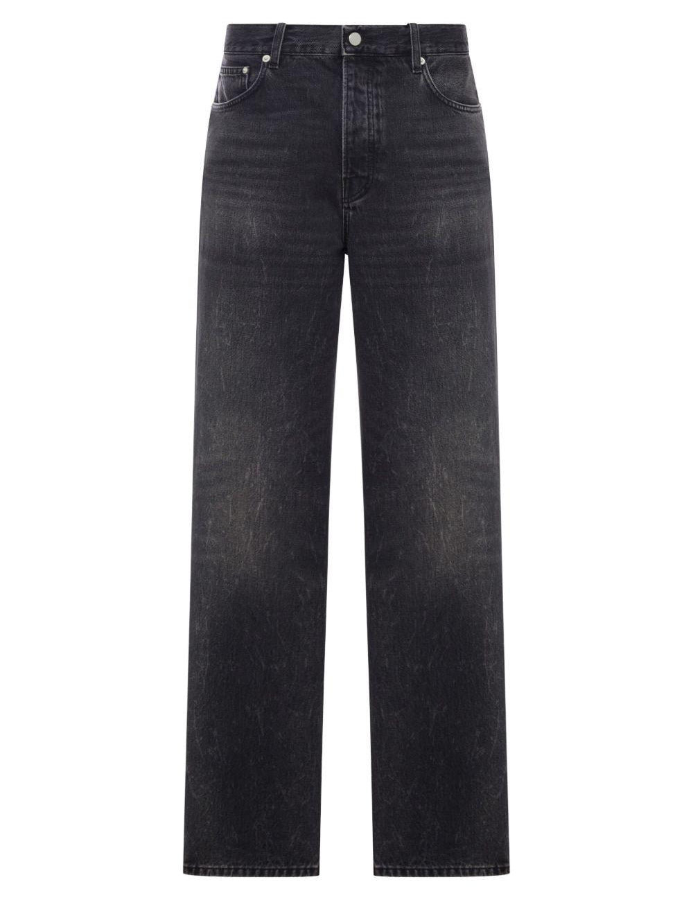 Jeans dritti con cinque tasche in  nero Haikure - uomo 