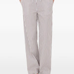 Pantaloni CISCO a righe in azzurro e rosso Loulou de saison - donna 