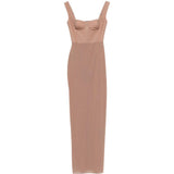 Abito lungo con design semi-trasparente in rosa Alex perry - donna 