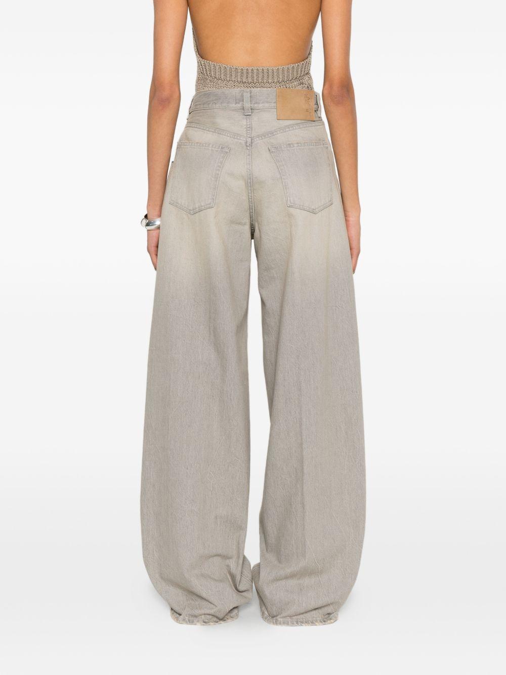 Jeans a gamba larga con effetto sbiadimento bethany in beige Haikure - donna 