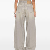 Jeans a gamba larga con effetto sbiadimento bethany in beige Haikure - donna 