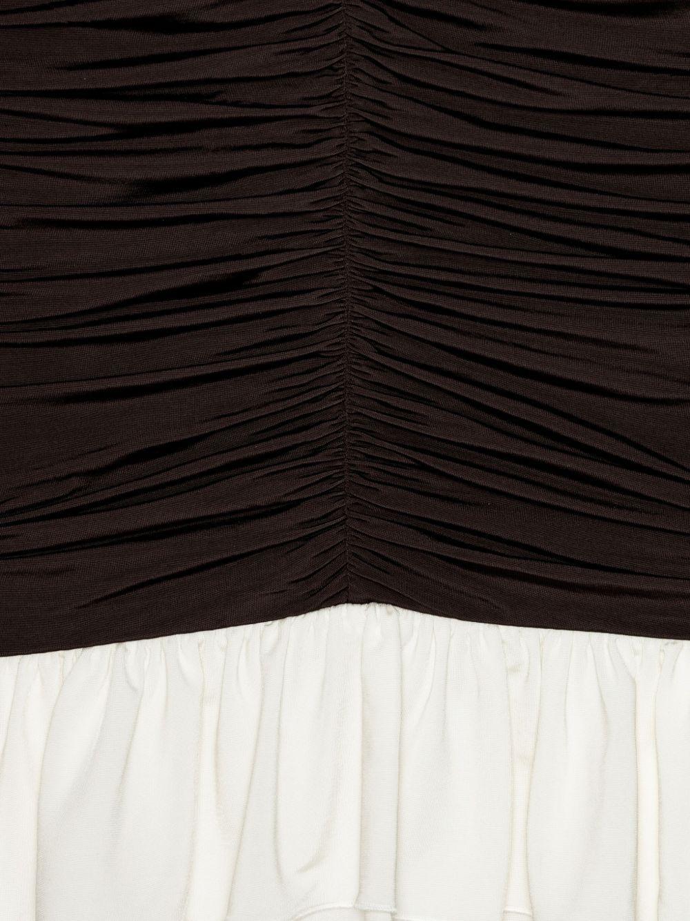 Mini abito con design arricciato in marrone Rotate holiday - donna 