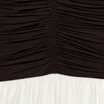 Mini abito con design arricciato in marrone Rotate holiday - donna 