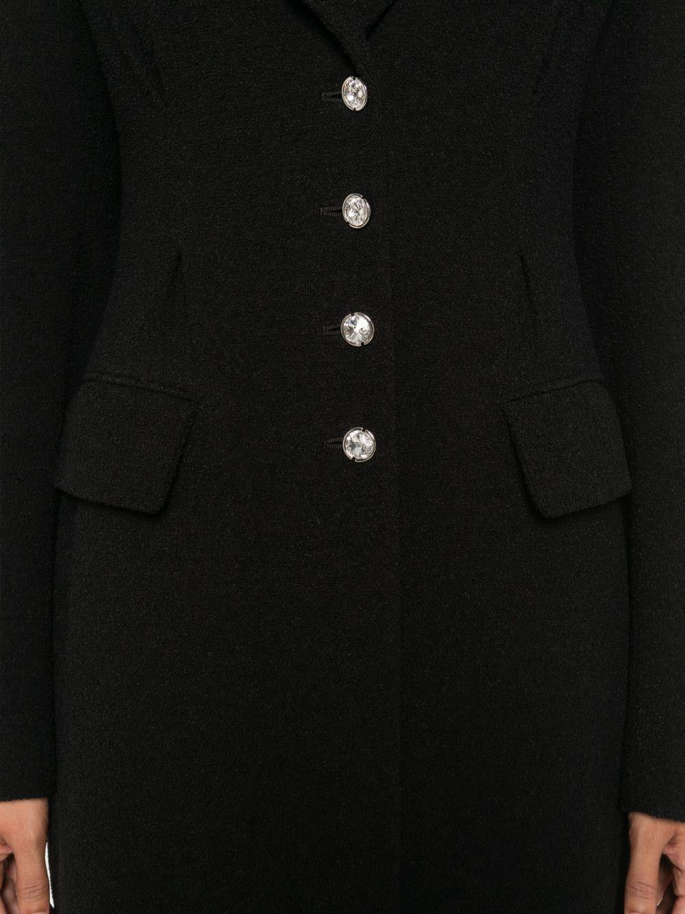 Cappotto con bottoni gioiello in nero Alessandra Rich - donna 