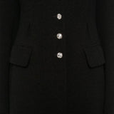 Cappotto con bottoni gioiello in nero Alessandra Rich - donna 