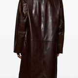 Cappotto monopetto in pelle in marrone Entire Studios - unisex 