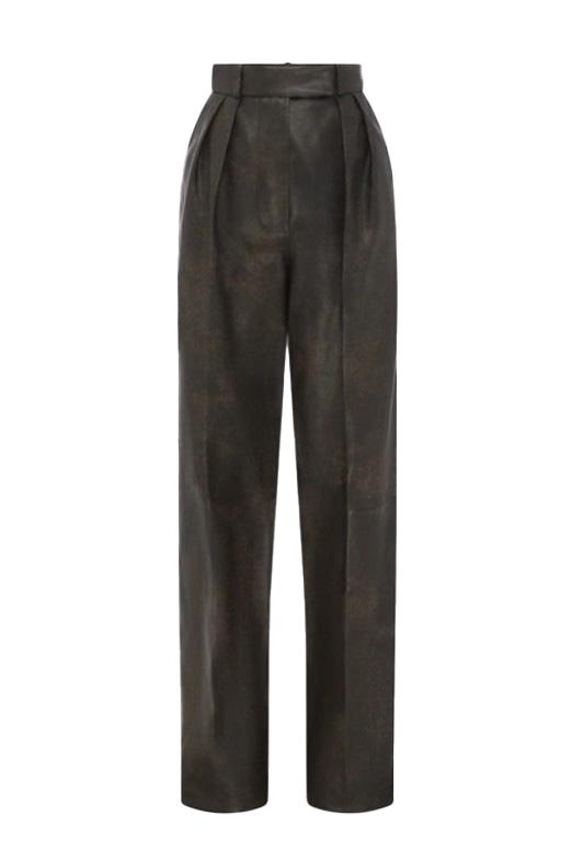 Pantaloni in pelle in marrone Alex perry - donna 