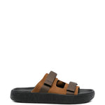 Ciabatte con cinturino touch-strap in marrone Veja - uomo 