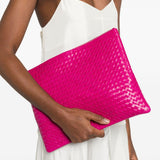 Clutch intrecciato A4 in rosa Dragon diffusion - donna 
