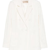 Blazer doppiopetto in avorio Elie saab - donna 