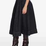 Gonna midi svasata in blu Self-Portrait - donna 