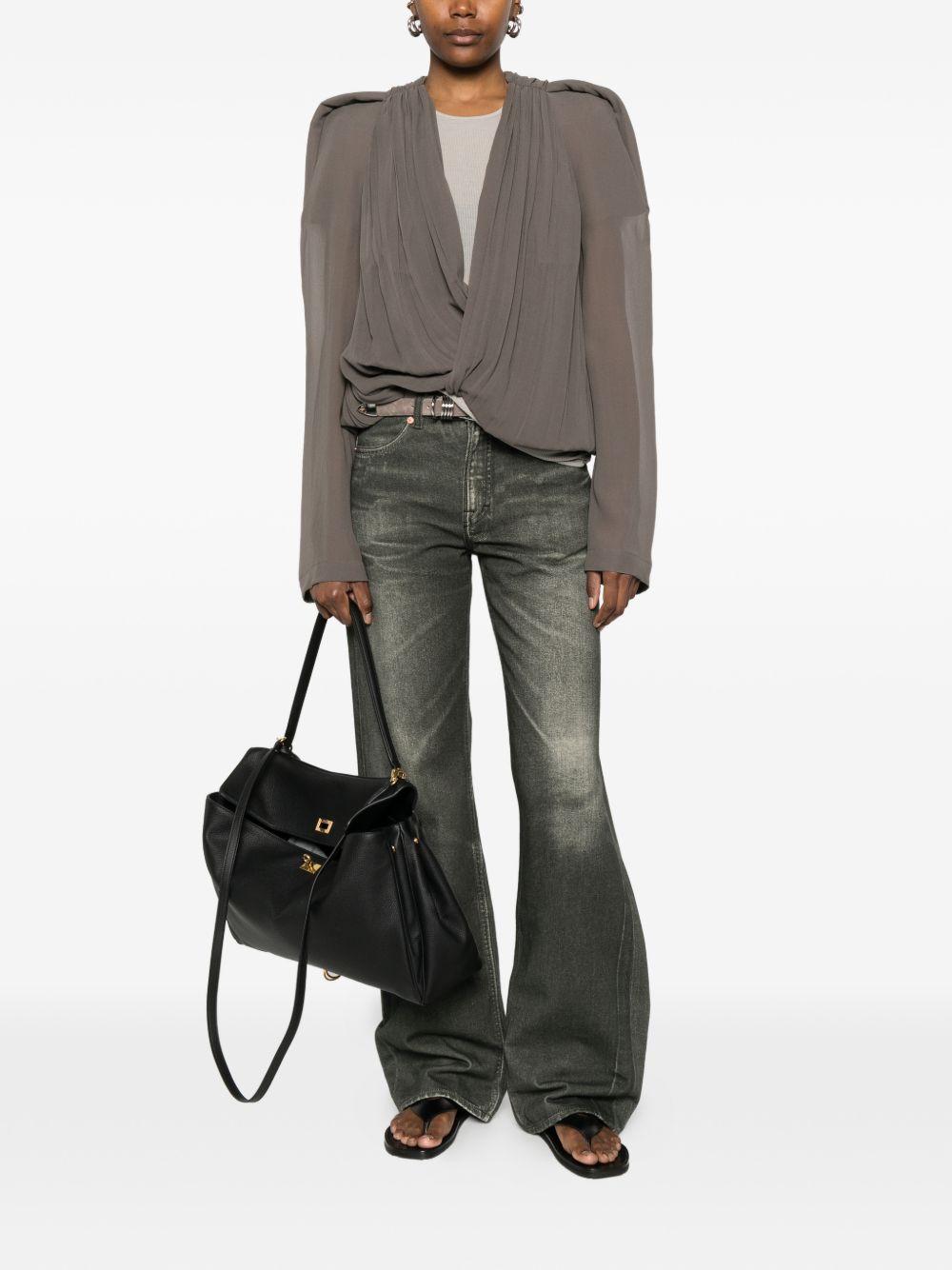 Giacca Maria con scollo a V in talpa Rick Owens - donna 