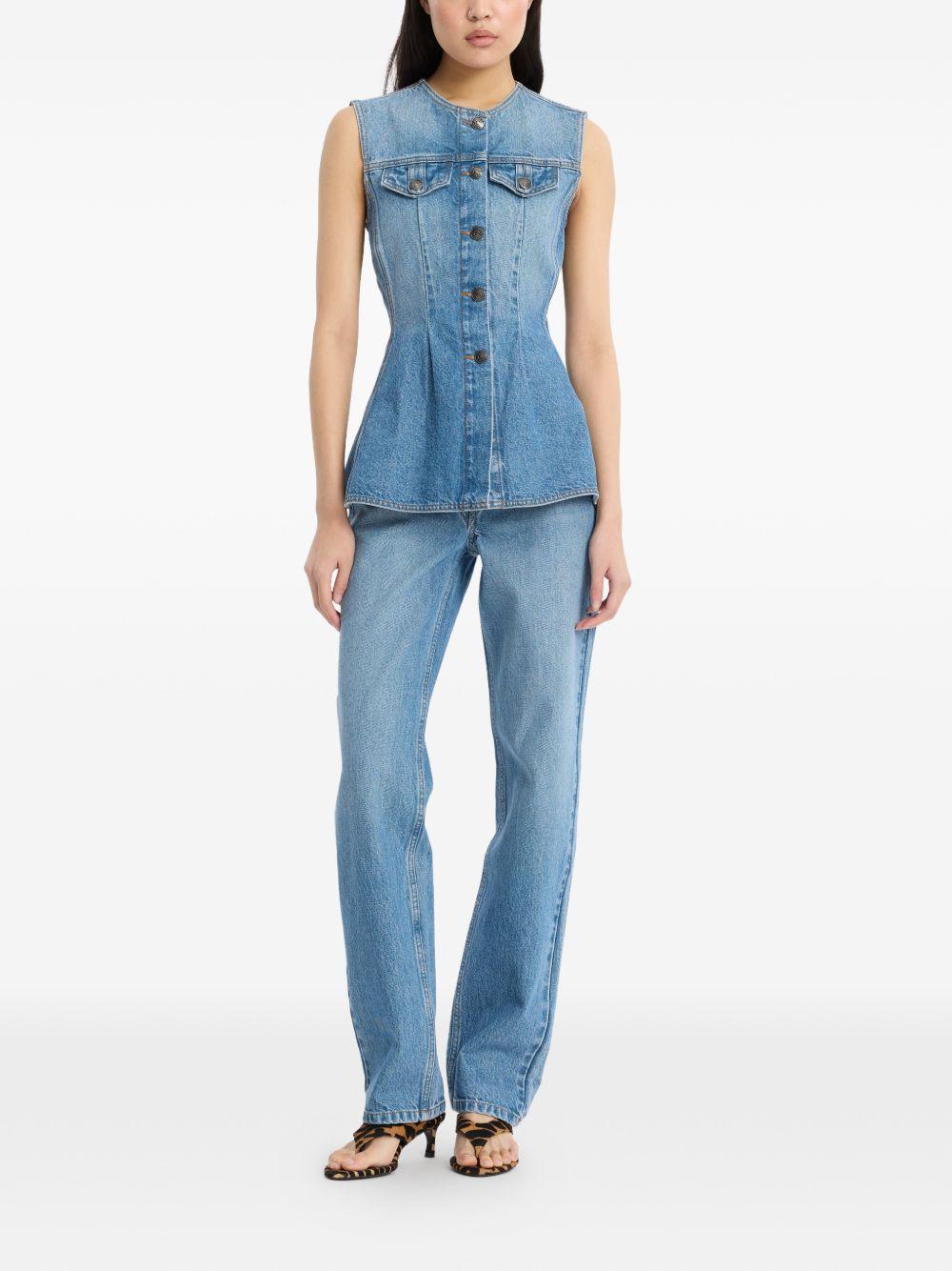 Gilet denim svasato in blu Rotate - donna 