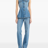Gilet denim svasato in blu Rotate - donna 