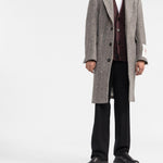 Cappotto monopetto con applicazione in grigio GOLDEN GOOSE - uomo 
