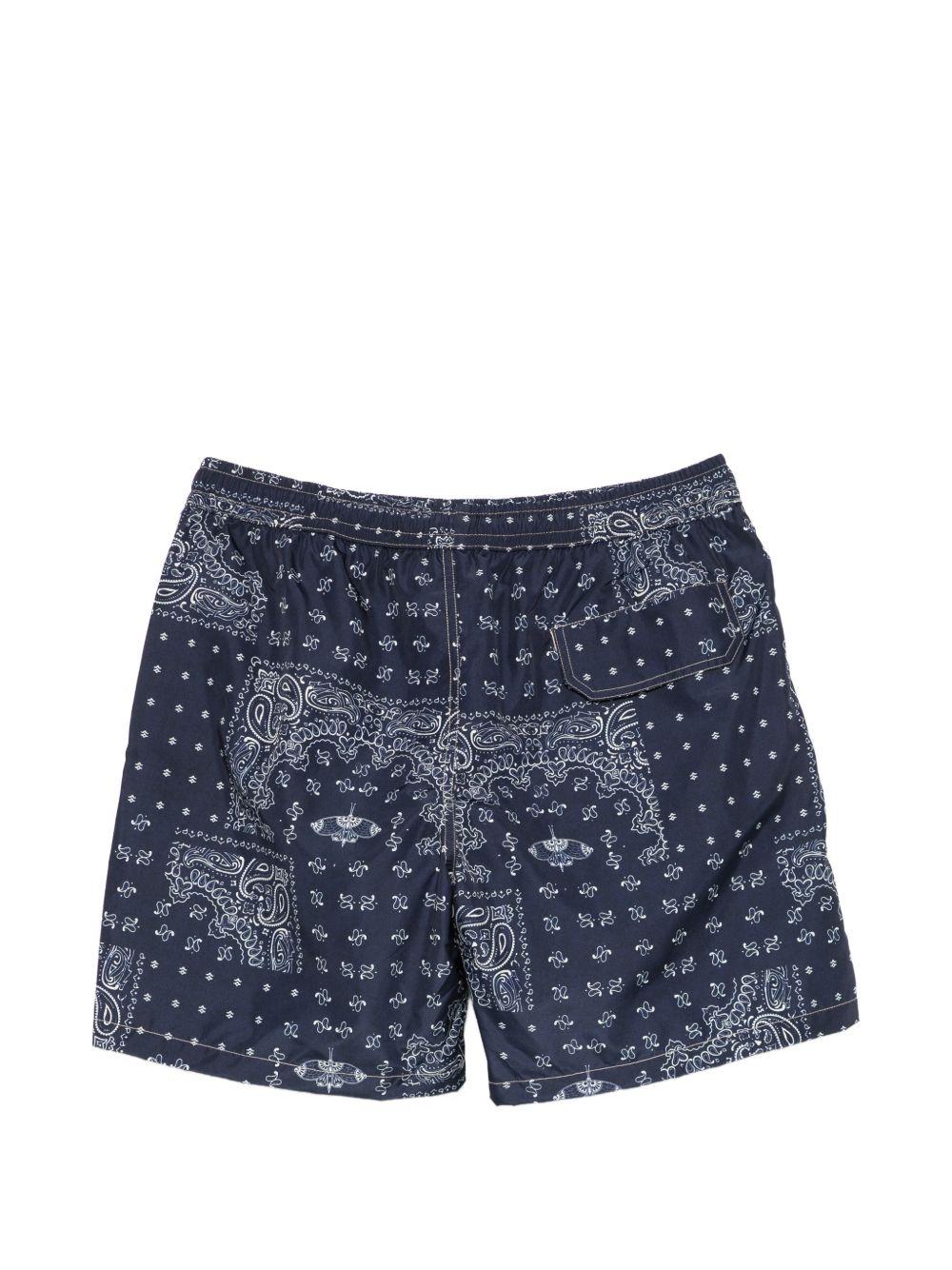 Pantaloncini da bagno con motivo paisley in blu Eleventy - uomo 
