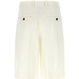 Shorts sartoriali con pieghe in bianco Toteme - donna 