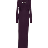 Abito maxi con cut-out in viola Giuseppe di morabito - donna 
