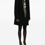 Cappotto in misto lana con lacci in nero Dries van noten - donna 