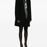 Cappotto in misto lana con lacci in nero Dries van noten - donna 