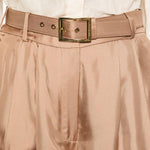 Pantaloni plissé con cintura in beige Zimmermann - donna 