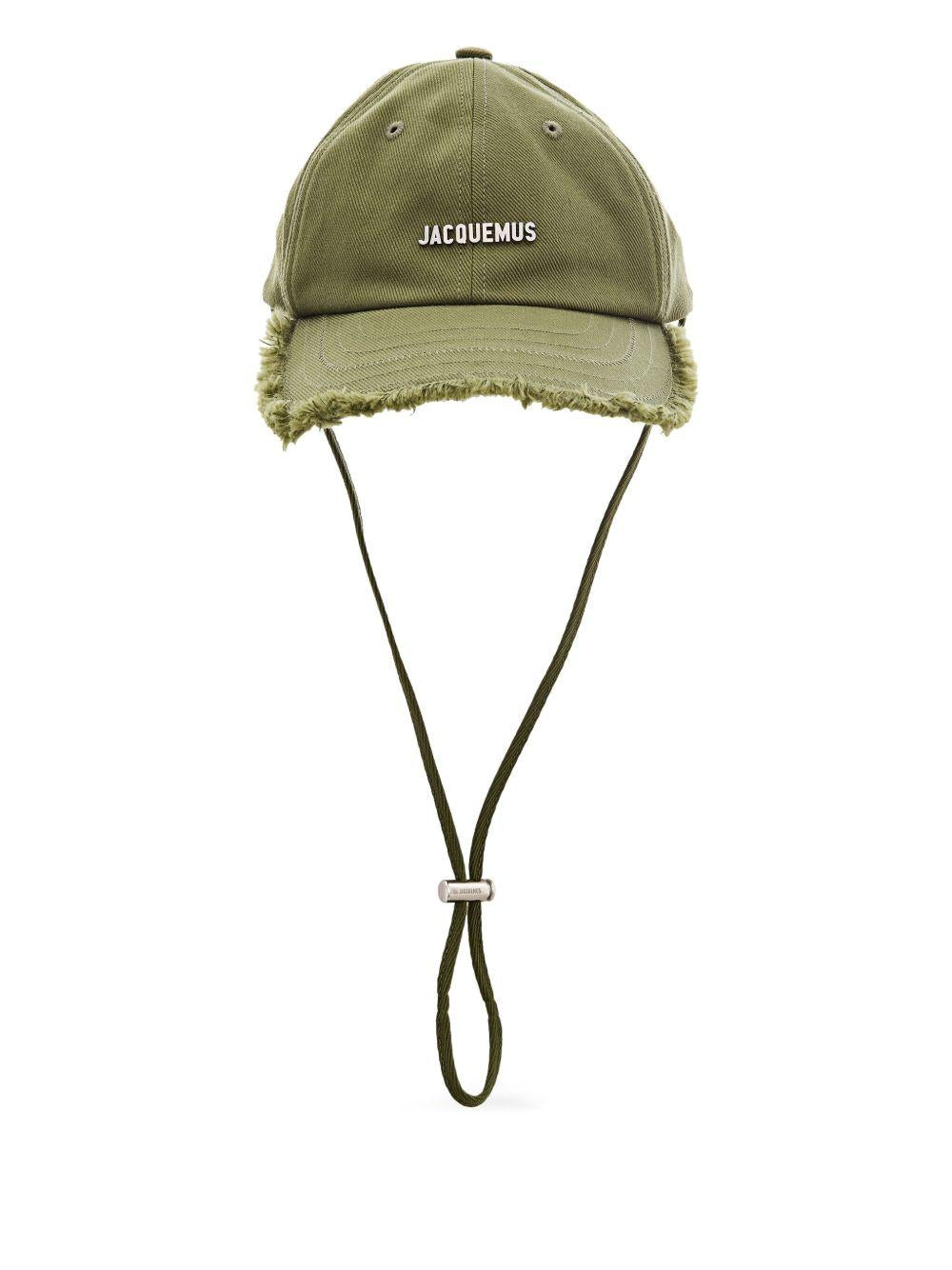 Cappello con orlo sfrangiato in verde Jacquemus - unisex 