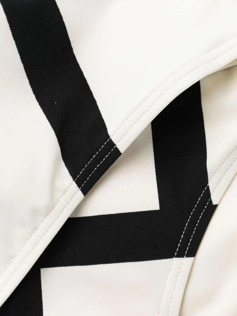 Costume da bagno con monogramma in bianco e nero Toteme - donna 