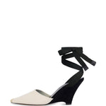Espadrilles les espadrilles high in avorio e nero Jacquemus - donna 