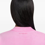 Abito stile T-shirt con logo ricamato in rosa Courrèges - donna 