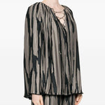 Blusa con stampa in grigio di Lanvin - donna 
