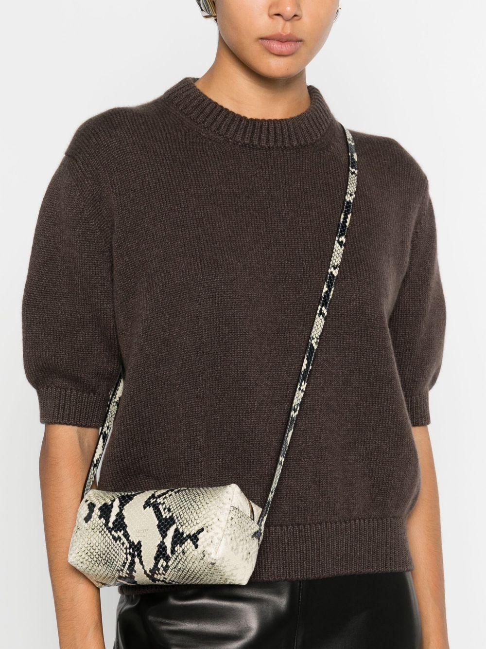 Borsa con stampa serpente kye in beige Khaite - donna 