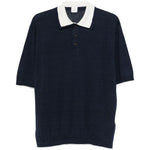Polo con bordo a contrasto in blu Eleventy - uomo 