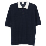 Polo con bordo a contrasto in blu Eleventy - uomo 