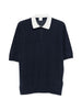 Men's Eleventy polo shirt with contrast trim in blue