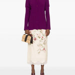 Camicia a coste in viola Forte forte - donna 