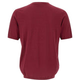 T-shirt a girocollo in bordeaux Kangra - uomo 