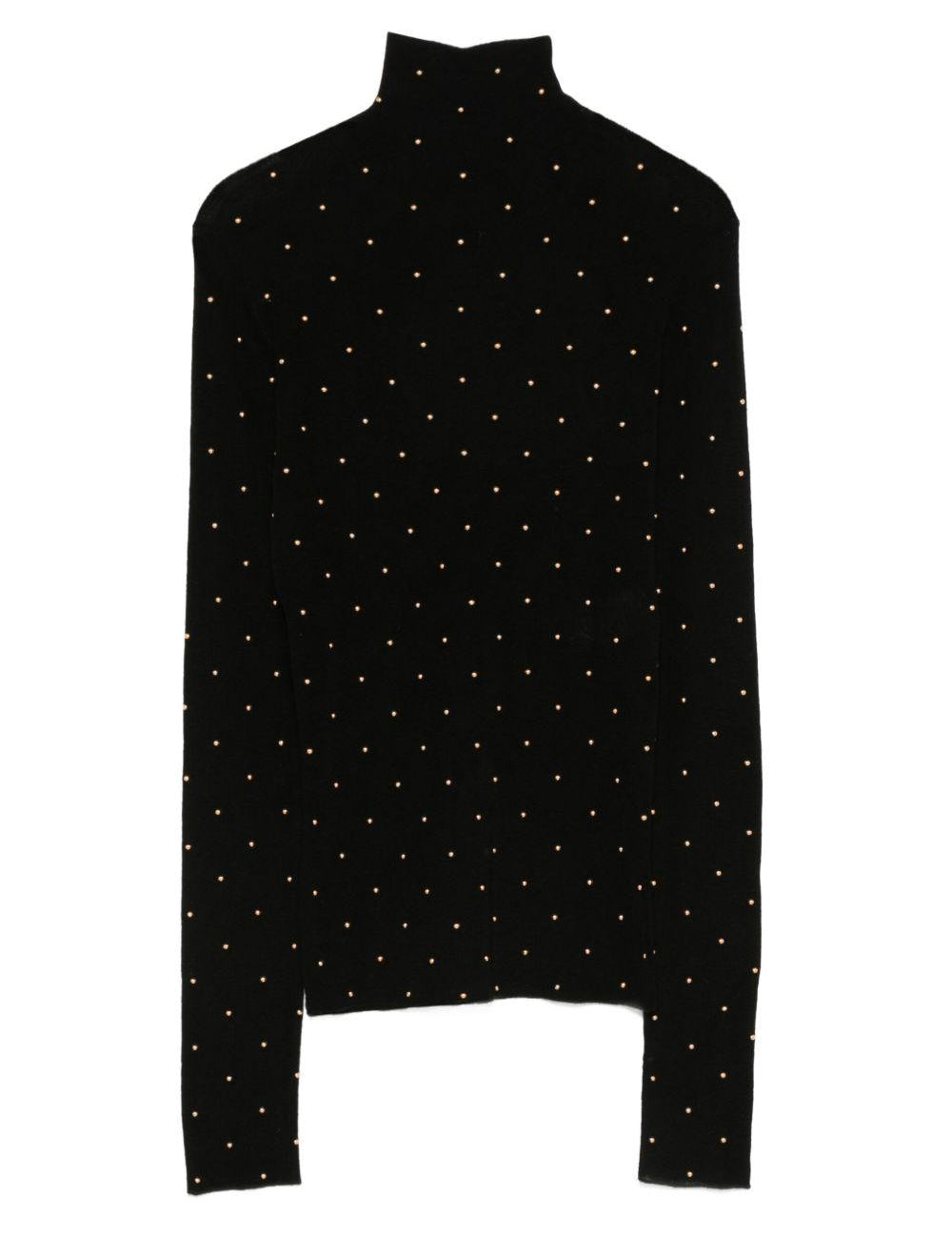 Maglione con borchie in nero Rabanne - donna 