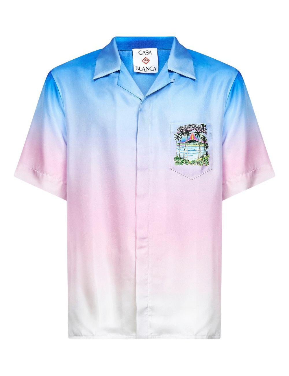 Camicia con stampa in blu Casablanca - uomo 