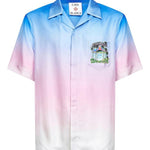 Camicia con stampa in blu Casablanca - uomo 
